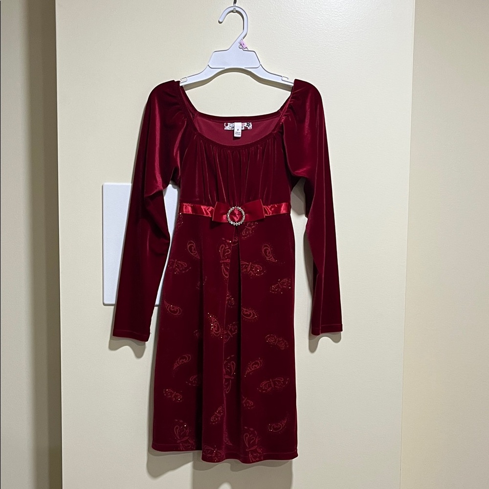 Speechless size 8 girls red velvet dress